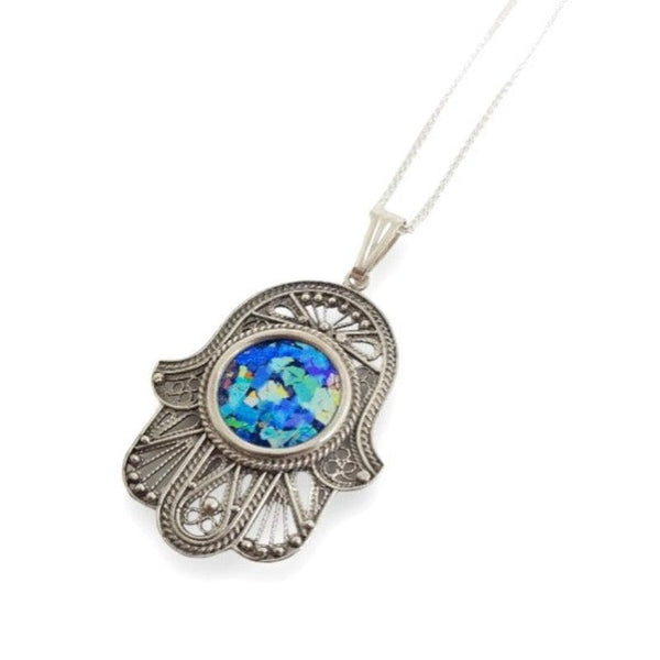 Glass Pendant - Hamsa popular