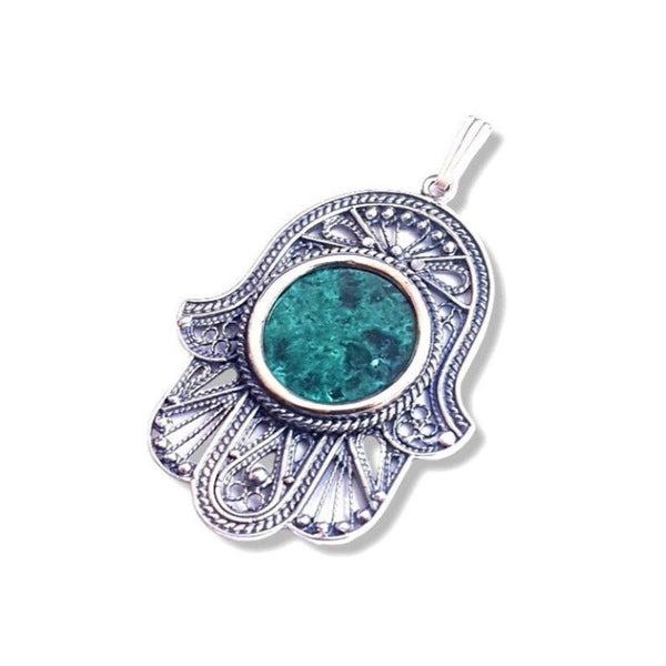 Marcasite Eilat Stone Pendant, 925 Sterling Silver Pendant, Silver Oval Pendant, Eilat Jewelry Pendant, orders Israel Jewelry Gift