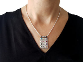 925 Silver  Hoshen Pendant 12 Tribes Of Israel Priestly Breastplate Pendant Jewelry