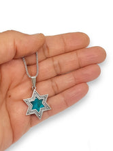 925 Sterling Silver Eilat Stone Star of David Pendant