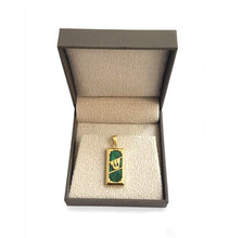 Gold Eilat stone mezuzah pendant