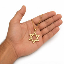 14K Gold Large Star of David Pendant, Handmade Jewish Necklace from Israel