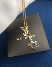 small gold star of david necklace