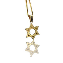 small gold star of david necklace