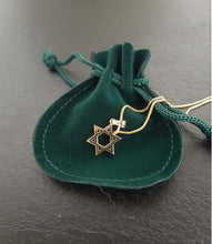 small gold star of david pendant