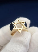 14k Gold Star of David Unisex Ring