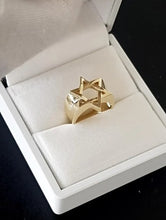 14k Gold Star of David Unisex Ring