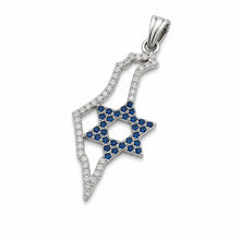14k gold israel map star of david pendant diamond