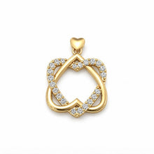 14k Gold Star of David  Heart  Pendant 45 cm chain