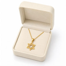 14K Gold Star of David Diamond Pendant in Luxury Gift Box, Solid Gold Jewish Pendant, Made in Israel Judaica Jewelry Gift