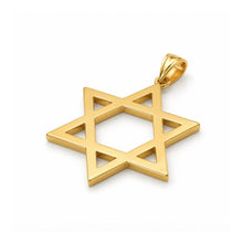 14K Gold Large Star of David Pendant, Handmade Jewish Necklace from Israel