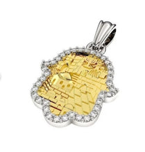 Jerusalem gold Hamsa pendant