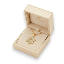 Luxury 14K Gold Star of David Pendant with Lab Diamonds in Elegant Jewelry Box – Made in Israel
