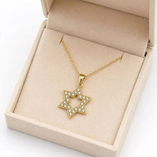 Luxury 14K Gold Star of David Pendant with Lab Diamonds in Elegant Jewelry Box – Made in Israel