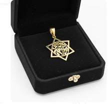 Gold star of David  Shema Israel Pendant 