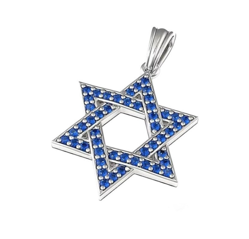 14k gold star of david pendant