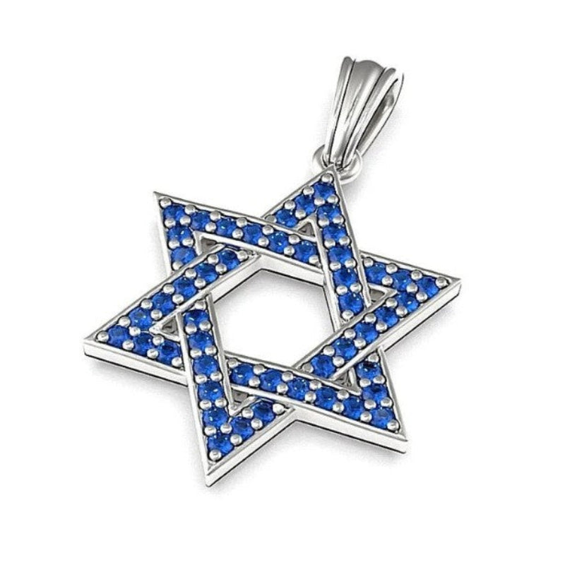 star of david necklace gold	