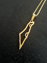 14k gold map of Israel