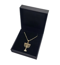 14k Gold Menorah pendant 