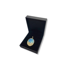 14k Gold Roman Glass Jerusalem Pendant