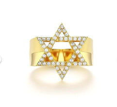gold star of david ring