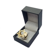 14k Gold Star of David Men's Ring
