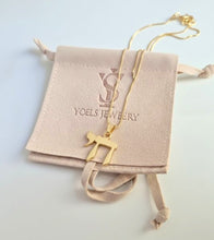 14k Gold Hebrew Chai Pendant Hammered Texture  Jewish Symbol Necklace