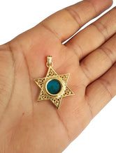 14K Gold Eilat Stone Pendant