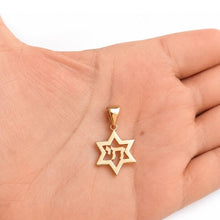Hebrew Chai Pendant Inside Star of David