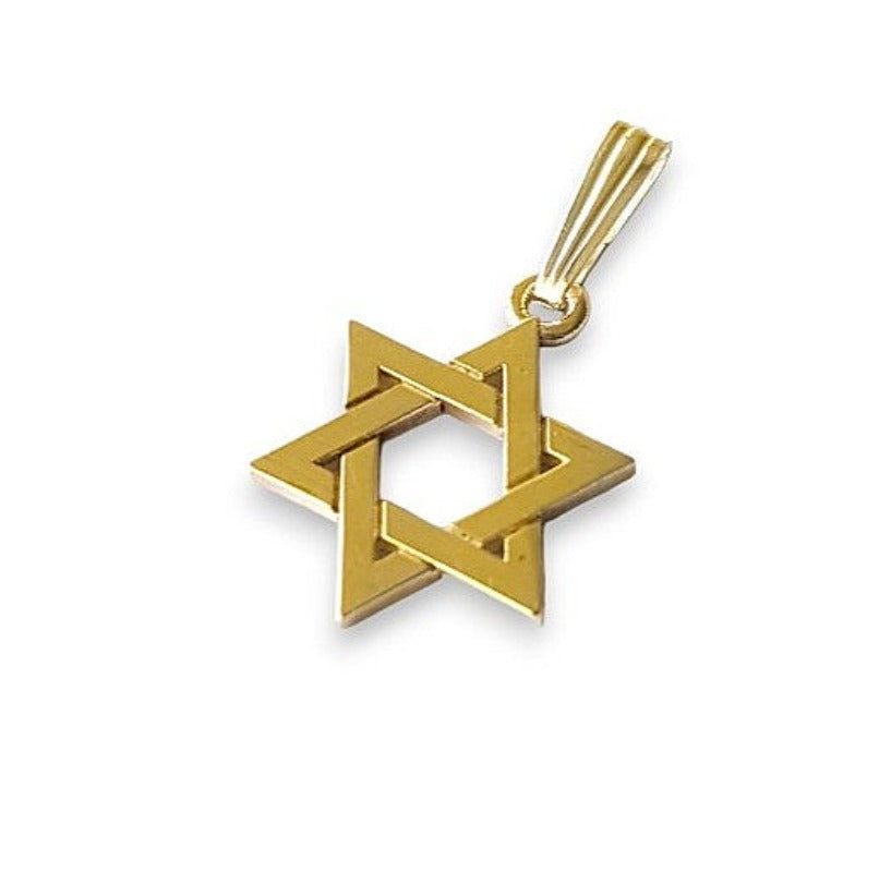 14k Gold tiny star of David pendant