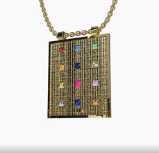 14k Gold Hoshen Pendant,12 Tribes Of Israel Pendant,14k Gold Priestly Breastplate Pendant Jewelry