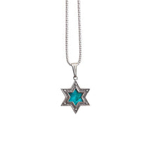 925 Sterling Silver Eilat Stone Star of David Pendant