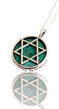 925 Silver Eilat Stone Star of David Pendant