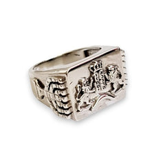 925 Silver Ten Commandments Lion of Judah Ring