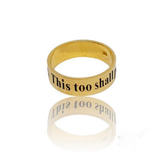 14k Gold Jewish This Too Shall Pass Ring“Gam Zeh Ya’avor” Ring ,Hebrew Ring,Jewish Wedding Rings,Unisex Hebrew Ring