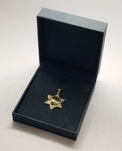 14k Gold Star of David Shema Israel Pendant
