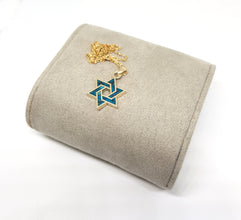 14k Gold Eilat Stone Star of David Pendant