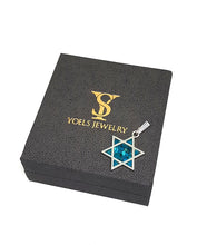 925 Sterling Silver Eilat Stone  Star of David Pendant