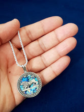 925 Sterling Silver Roman Glass Lion of Judah Pendant