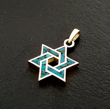 14k Gold Eilat Stone Star of David Pendant