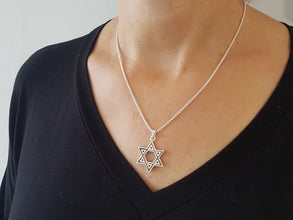 14k gold mens star of david pendant