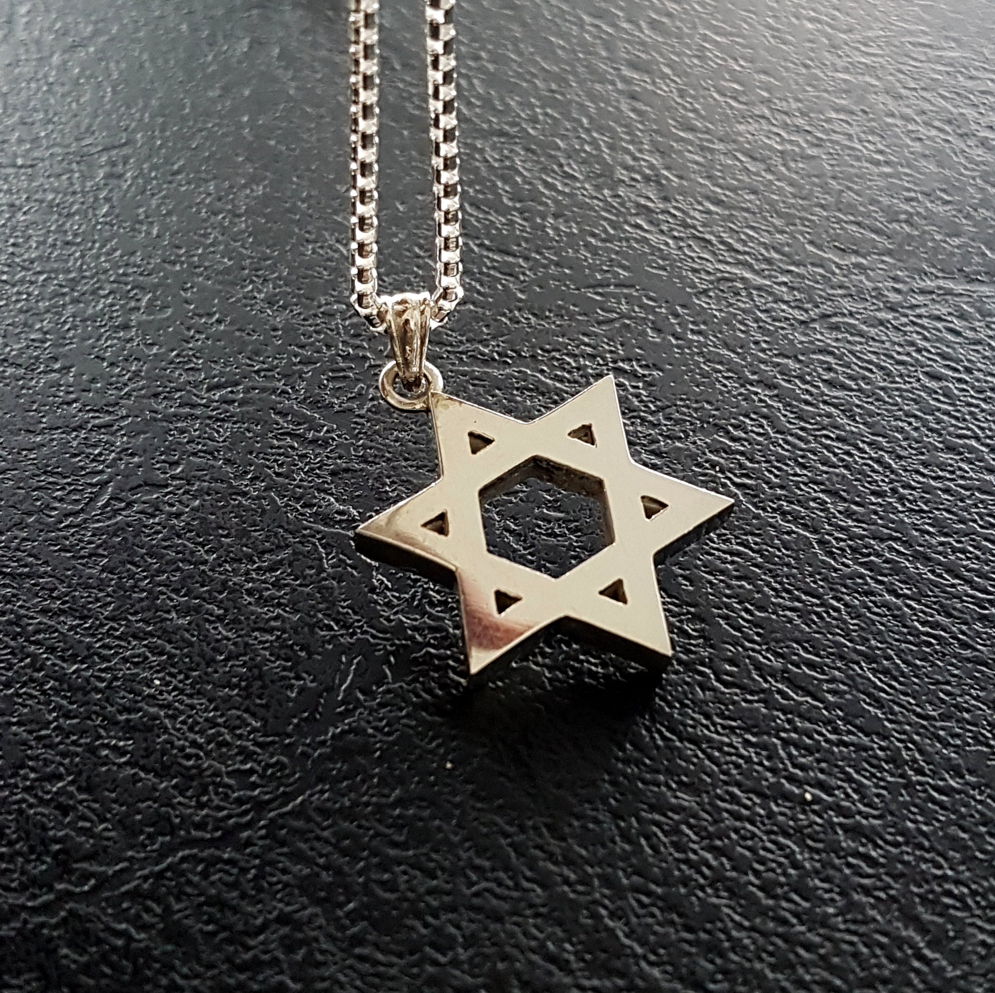 Large 14k Yellow Gold Star of David Pendant