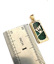 14k Gold Eilat Stone Mezuzah Pendant