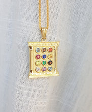 14K GOLD 12 TRIBES HOSHEN PENDANT 