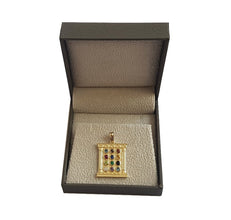 14k Gold Hoshen 12 Tribes Of Israel Pendant
