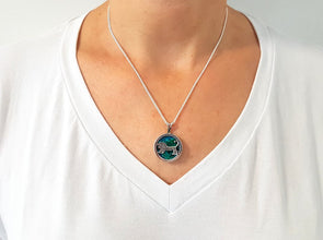 silver eilat stone necklace