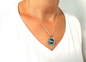 925 Silver Eilat Stone Megiddo Lion Pendant