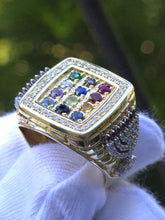 gold Hoshen 12 tribes of judah mens ring