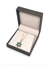 14K gold eilat stone star of david 