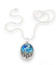 925 Silver Roman Glass Jerusalem Pendant Necklace